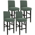 thumbnail image 1 of Unique Bargains Bar Stool Covers for Bar Counter Short Back Chair Slipcovers Dark Cyan 4 Pcs, 1 of 8