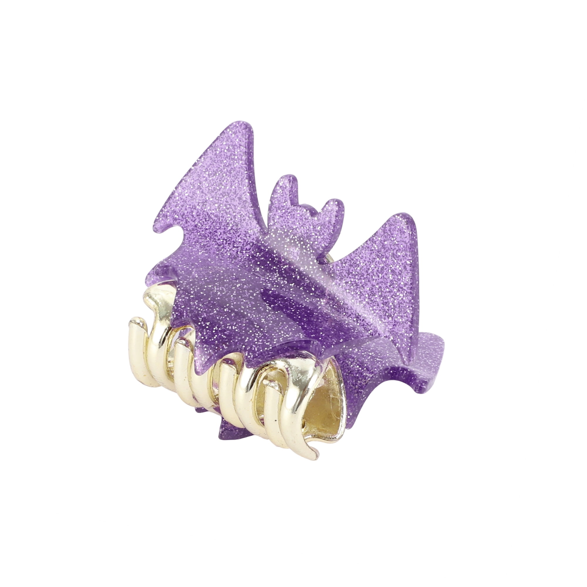 Unique Bargains Bat Style Hair Clips Hairdo Clip for Women 1 Piece Purple