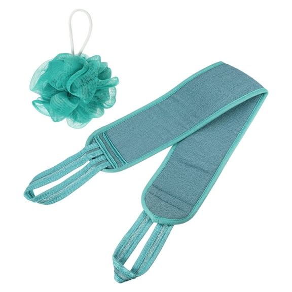 Unique Bargains Bath Brush Set with Exfoliating Features for Shower 1.97"x4.72" Green