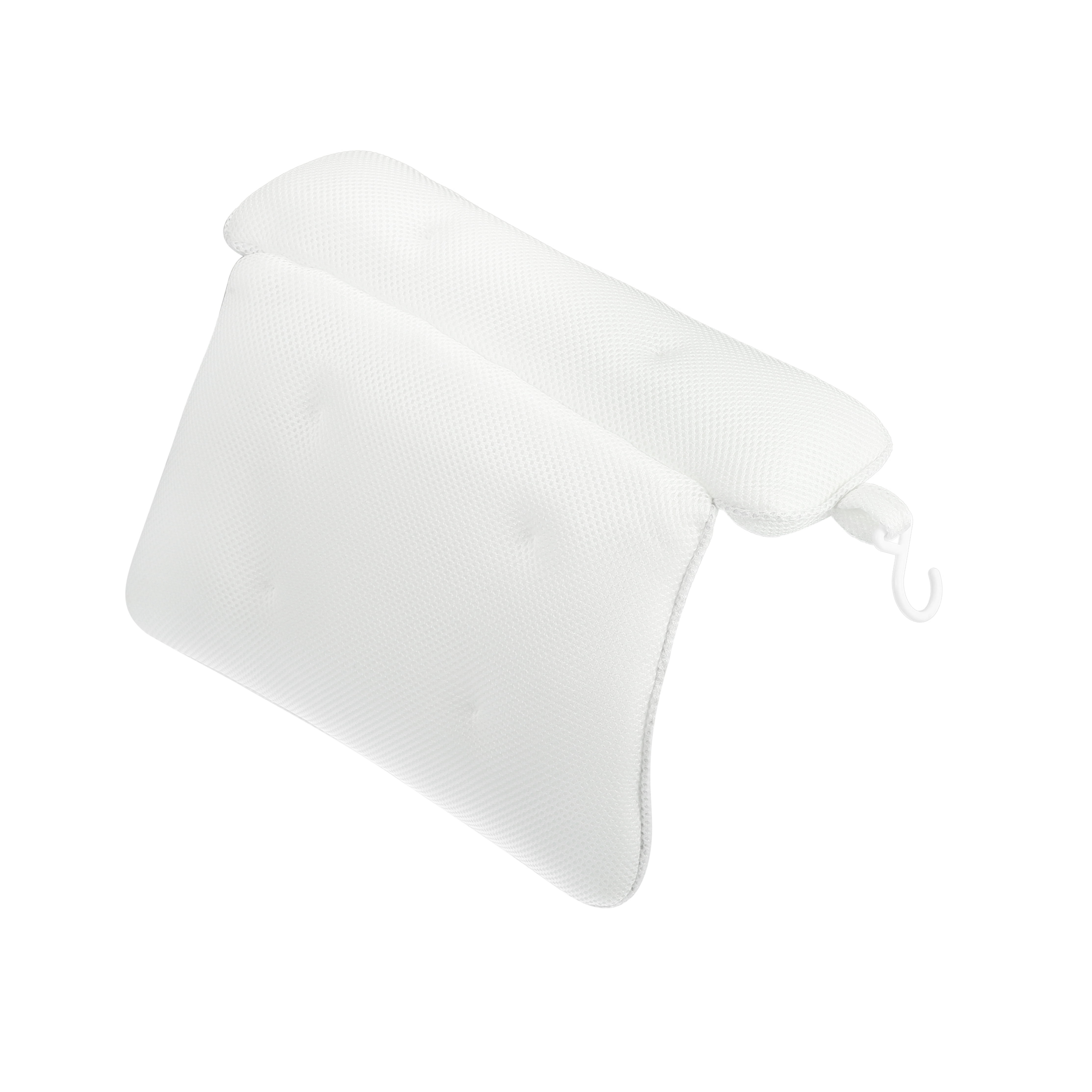 Unique Bargains Bath Pillow for Neck and Back Support Bathtub Cushion White
