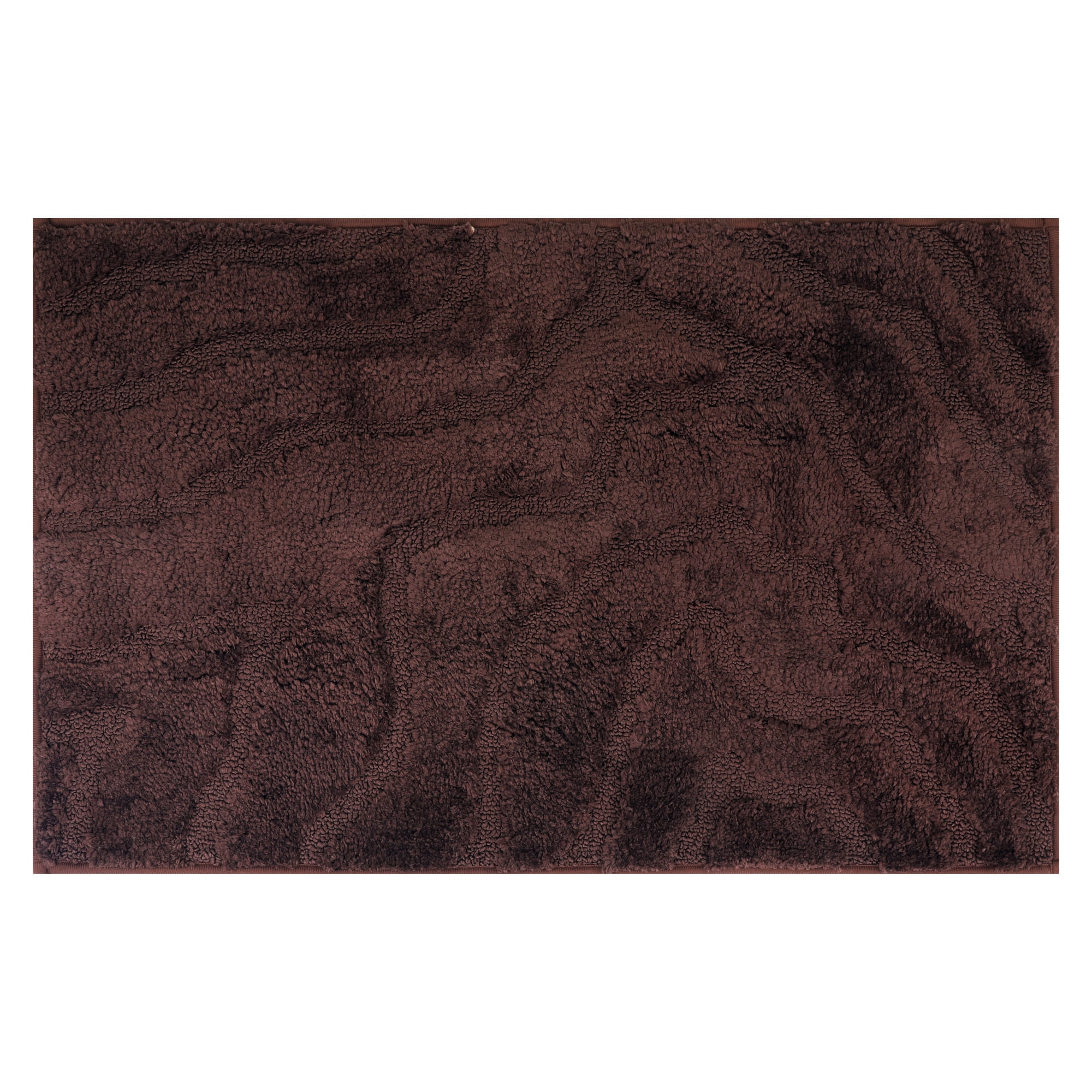 Unique Bargains Bath Rugs Non Slip Washable Soft Absorbent Mat Quick Dry Brown 20" x 32"