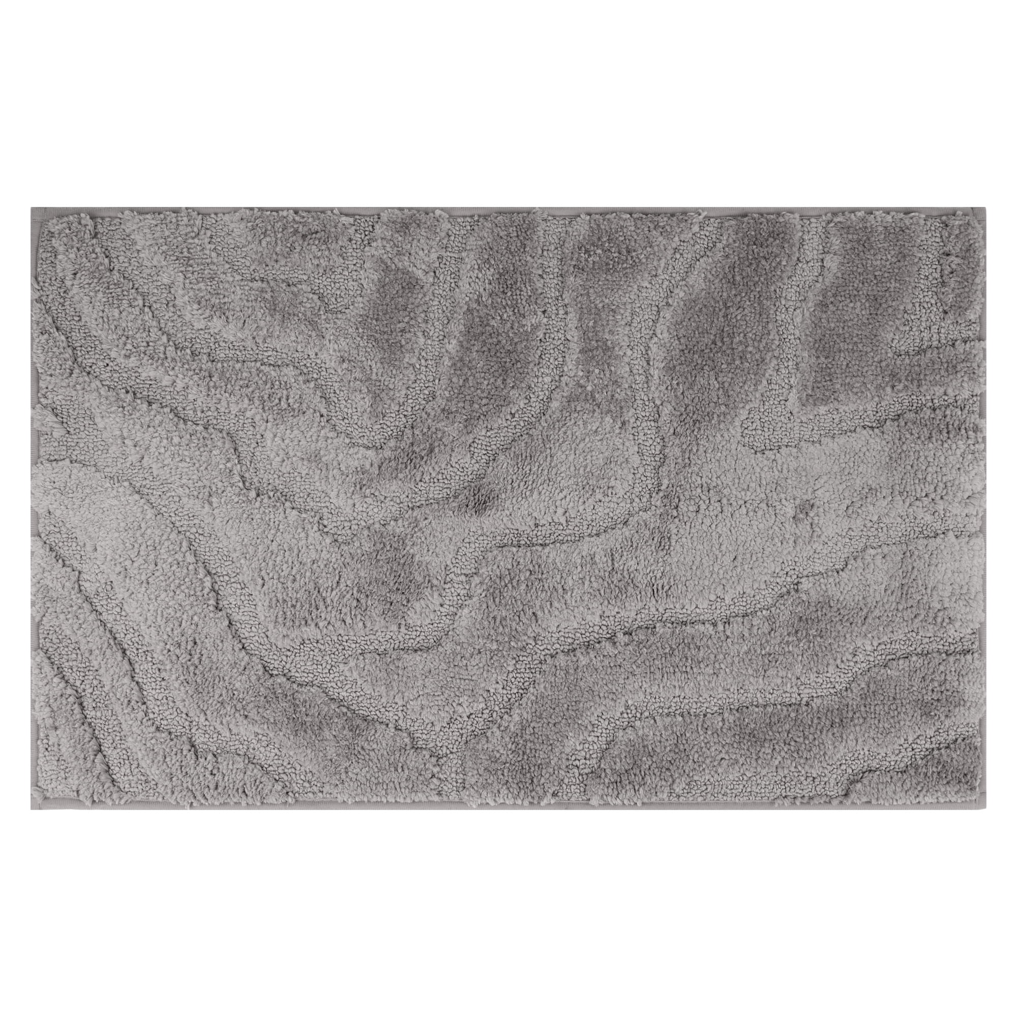 Unique Bargains Bath Rugs Non Slip Washable Soft Absorbent Mat Quick Dry Grey 20" x 32"