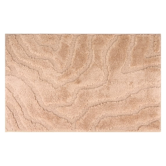 Unique Bargains Bath Rugs Non Slip Washable Soft Absorbent Mat Quick Dry Khaki 20" x 32"