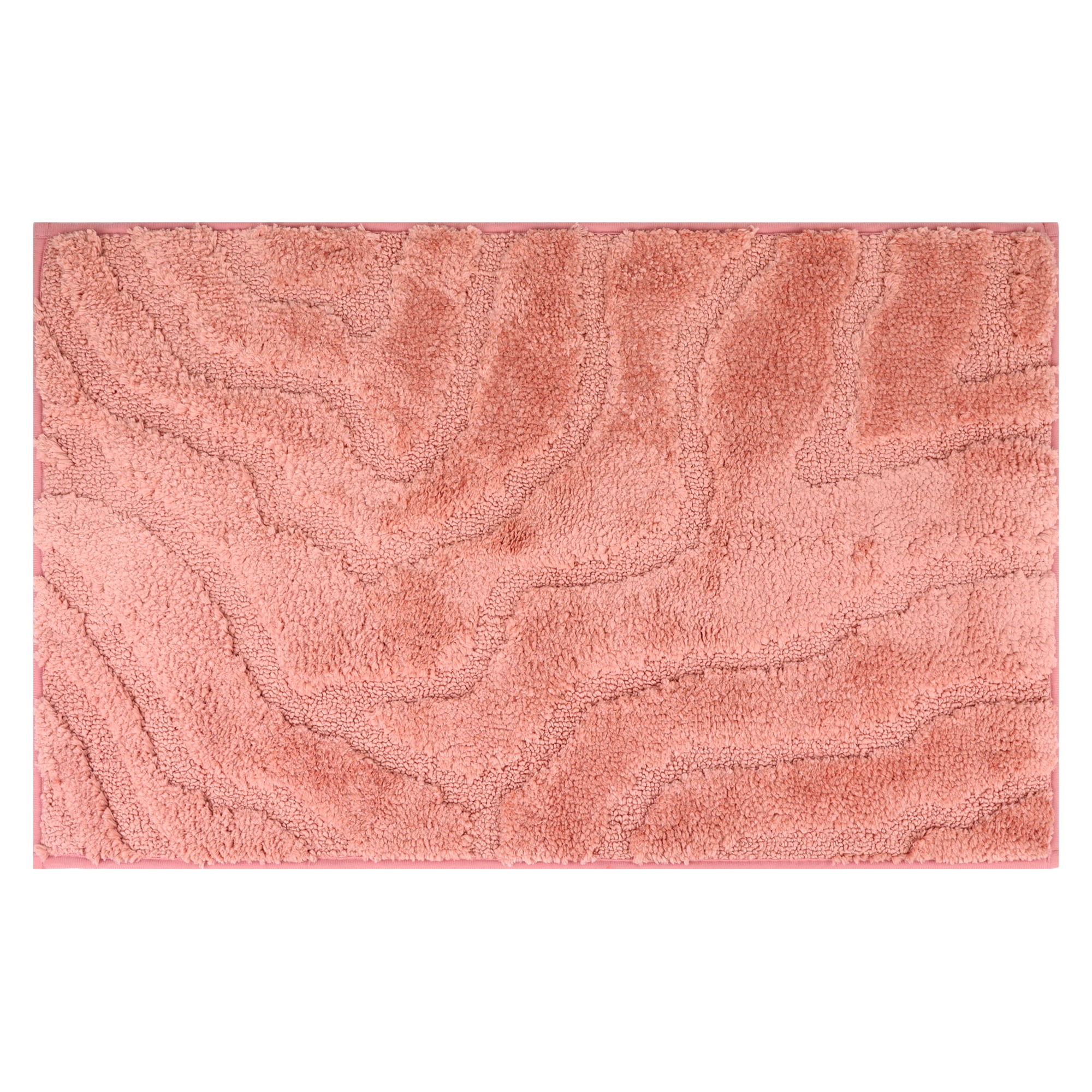 Unique Bargains Bath Rugs Non Slip Washable Soft Absorbent Mat Quick Dry Pink 20" x 32"