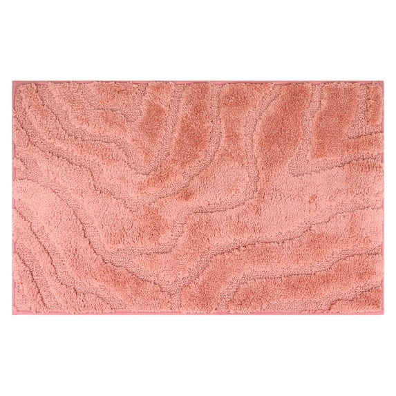 Unique Bargains Bath Rugs Non Slip Washable Soft Absorbent Mat Quick Dry Pink 20" x 32"