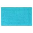 thumbnail image 1 of Unique Bargains Bath Rugs Reversible Cotton Spa Quick Dry Non Slip Bathroom Mat Blue, 1 of 7