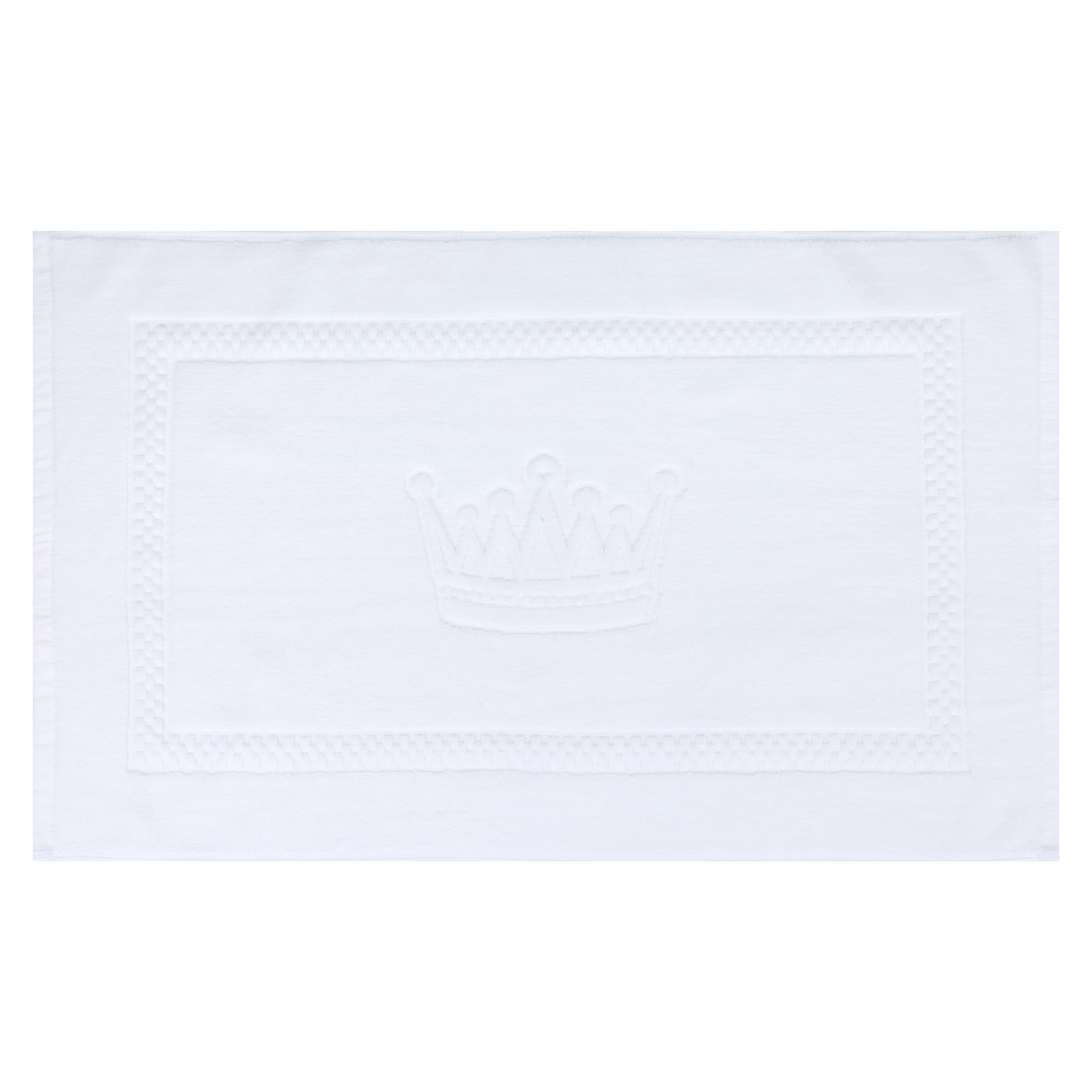 Unique Bargains Bath Rugs Reversible Cotton Spa Quick Dry Non Slip Bathroom Mat White