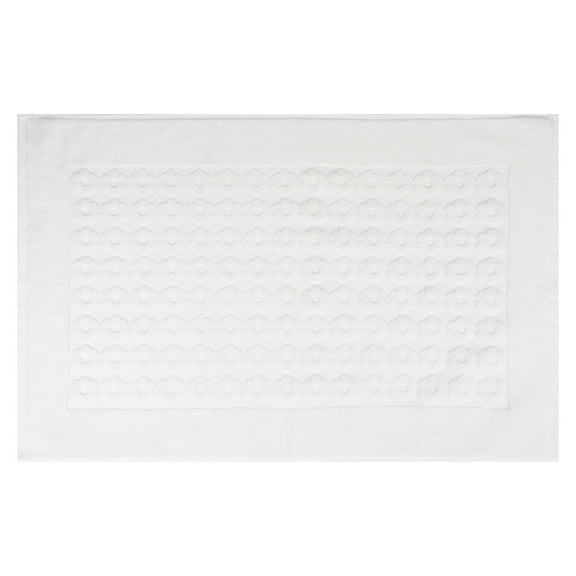 Unique Bargains Bath Rugs Towel Cotton Absorbent Hotel Shower Floor Mat White 16" x 24"