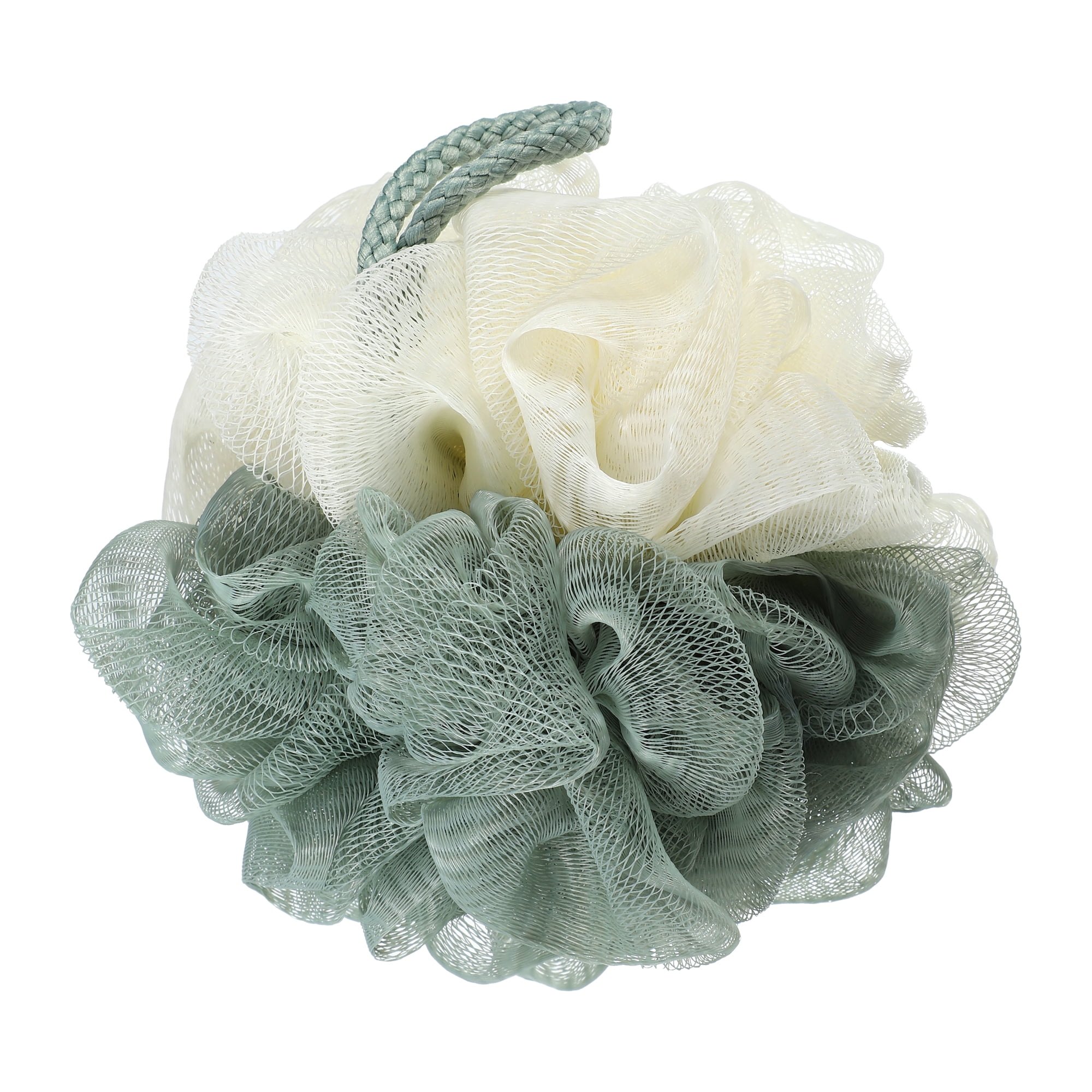 Unique Bargains Bath Shower Loofah Sponge Body Puffs 4.72"x5.12" 1 Pc Green