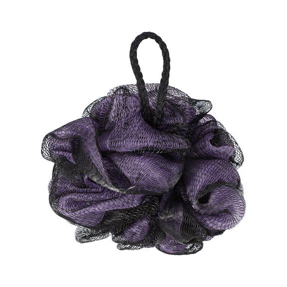 Unique Bargains Bath Shower Loofah Sponge Body Puffs Purple