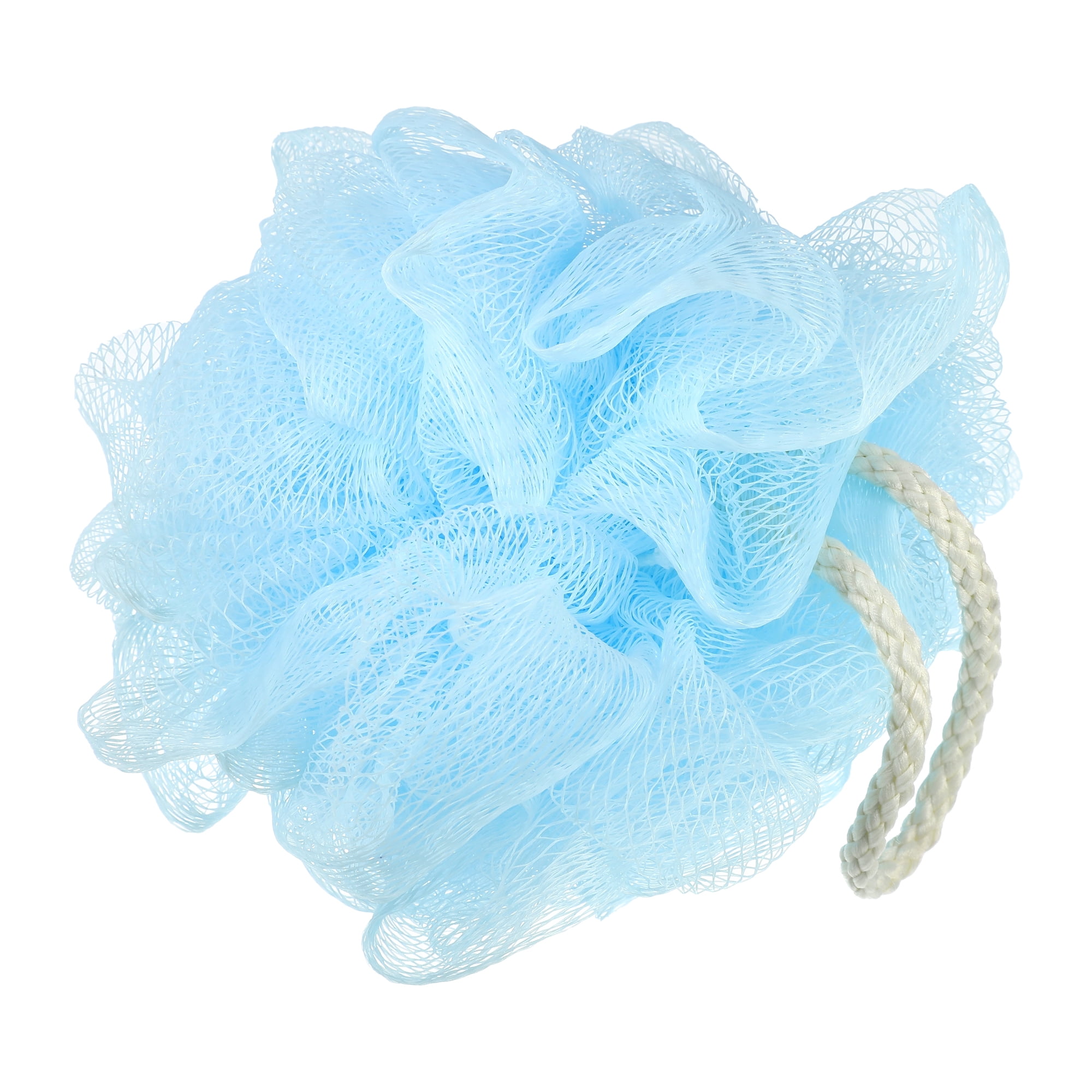Unique Bargains Bath Shower Loofah Sponges Body Puff 5.12"x5.51" 1 Pc Blue