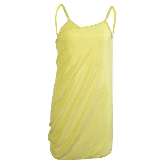 Unique Bargains Bath Wrap Towel for Women, Bath Wrap Towel Robe Adjustable Shoulder Strap Shower Wrap ,Yellow