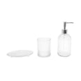 thumbnail image 1 of Unique Bargains Bathroom Accessories Kit 3Pcs Clear, 1 of 4