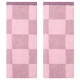 thumbnail image 1 of Unique Bargains Bathroom Checkered Decorative Hand Towel Set 14" x 28" Purple 2-Piece, 1 of 5