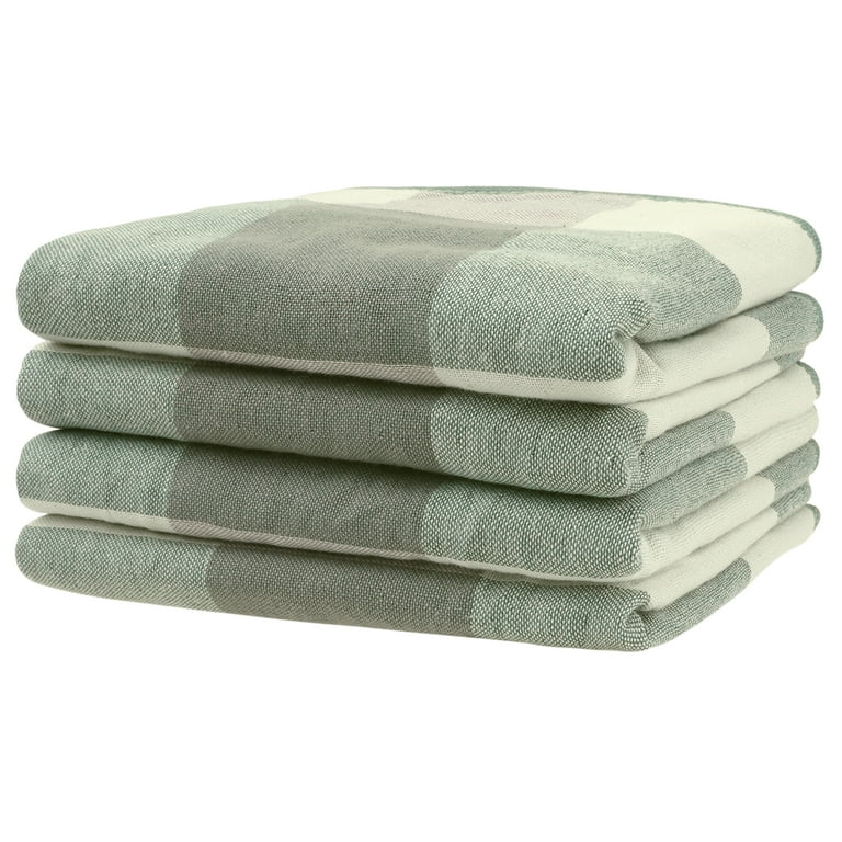 Unique Bargains Bathroom Hand Towels Quick Drying Kitchen Towel Sets 14 x 30 Green 4pk Walmart