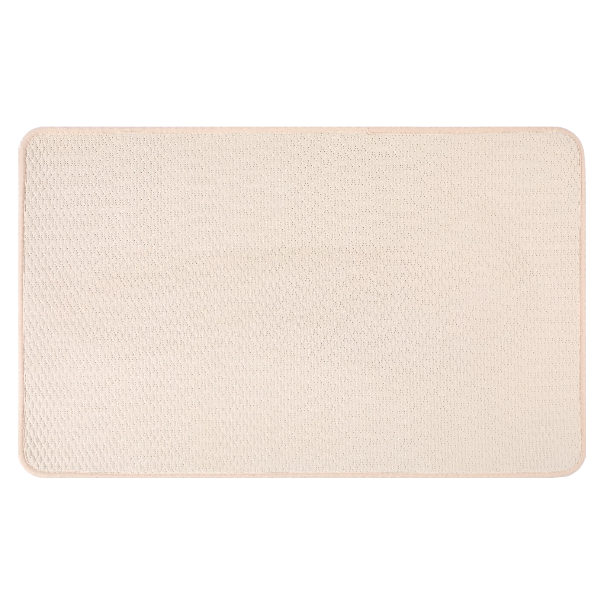 Unique Bargains Bathroom Mat Soft Absorbent Bath Rugs Beige 20" x 32"