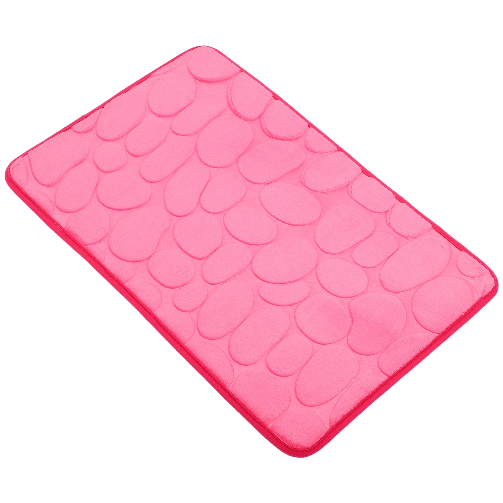 Unique Bargains Bathroom Rugs Polyester Bath Mat Machine Washable Rose