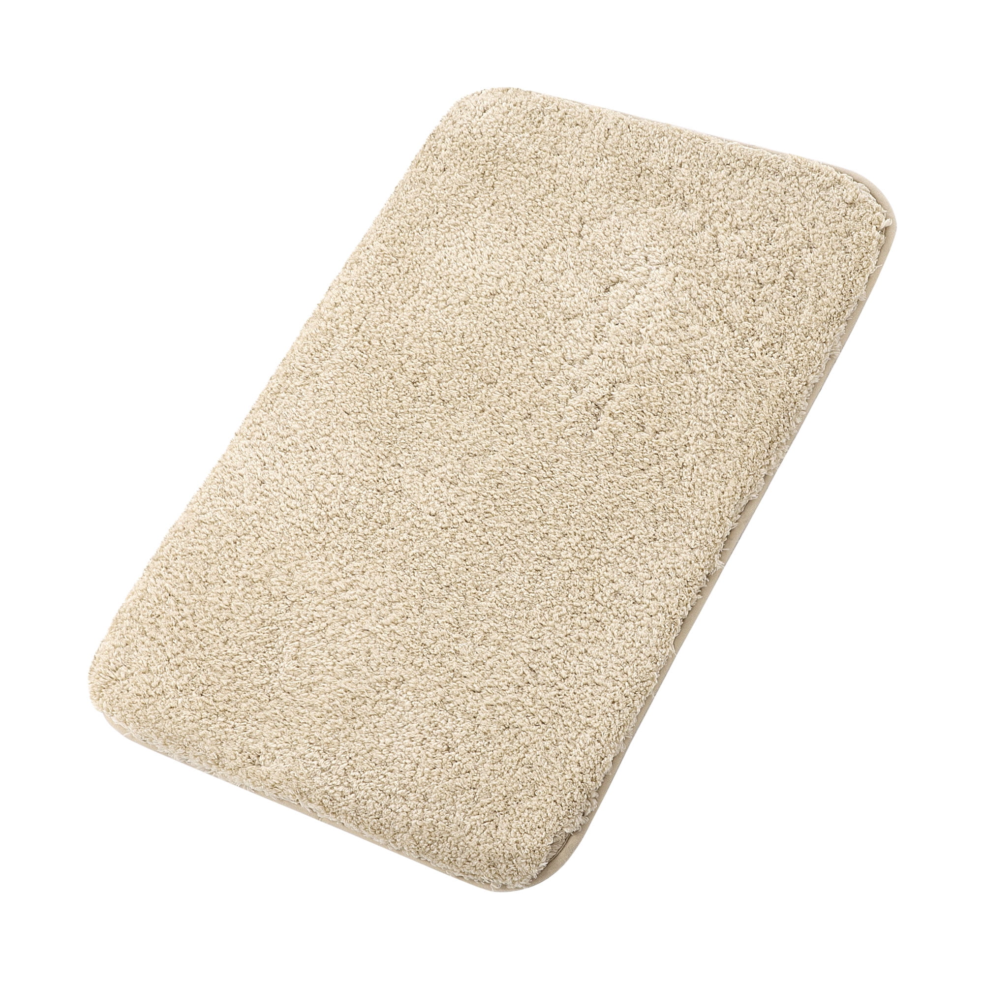 Unique Bargains Bathroom Shaggy Bath Mat Fluffy Non-slip Door Floor Rug Beige 16" x 24"