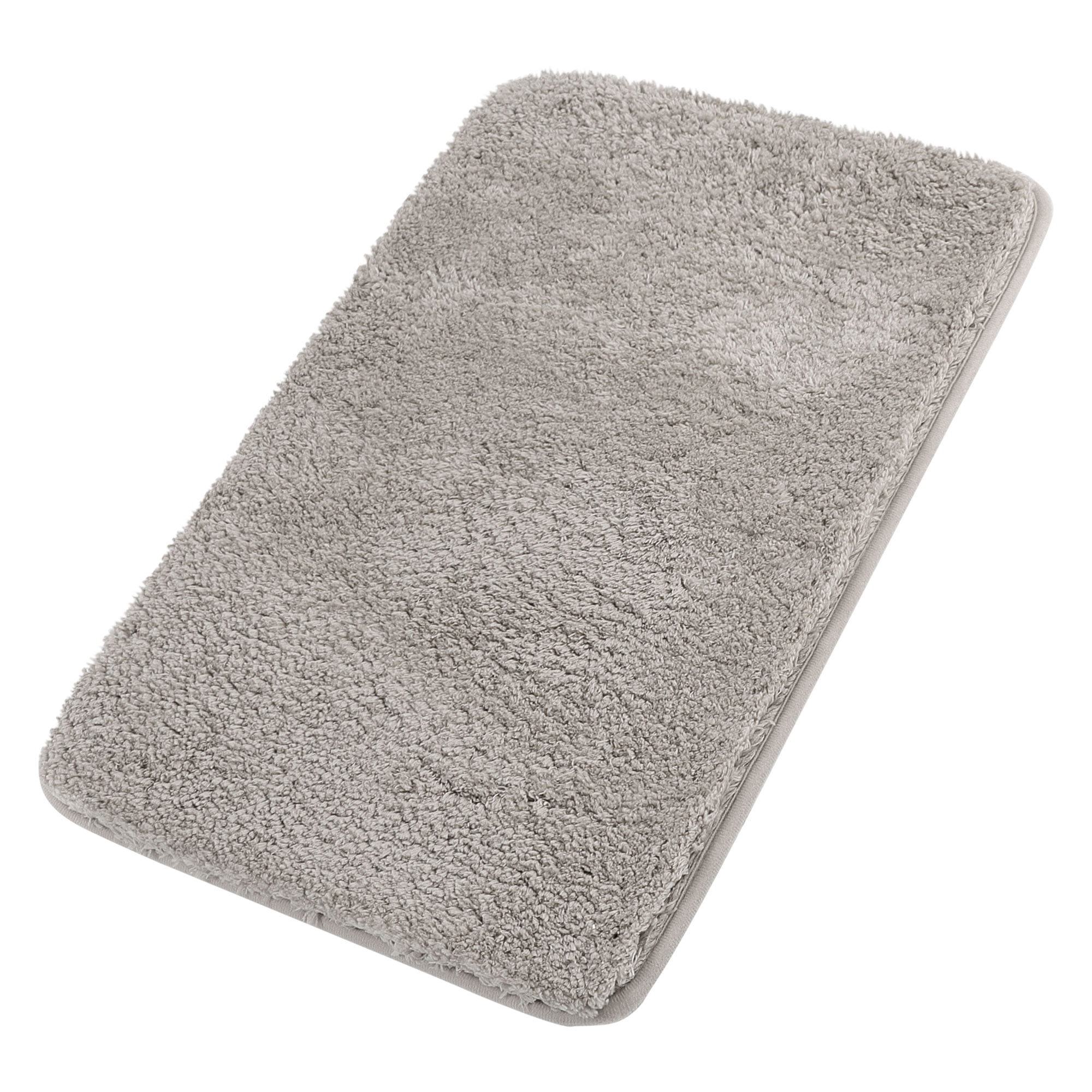 Unique Bargains Bathroom Shaggy Bath Mat Fluffy Non-slip Door Floor Rug Light Gray 20" x 31"