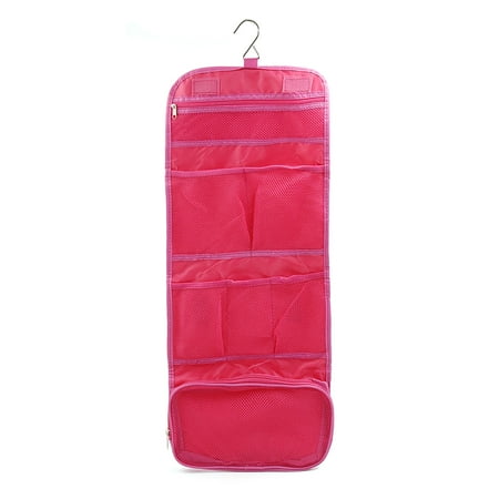 Unique Bargains Hanging Organizer 7 Pockets Canvas Bag Pink