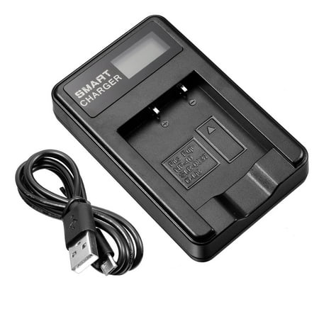 Unique Bargains Battery Charger LCD 1-Slot for NP-40 SLB-0837 D-Li8 Battery SEIWEI Authorized