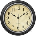 thumbnail image 1 of Unique Bargains Battery Operated Non Ticking Wall Clock Black White, 1 of 6