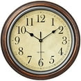 thumbnail image 1 of Unique Bargains Battery Operated Non Ticking Wall Clock Brown, 1 of 6
