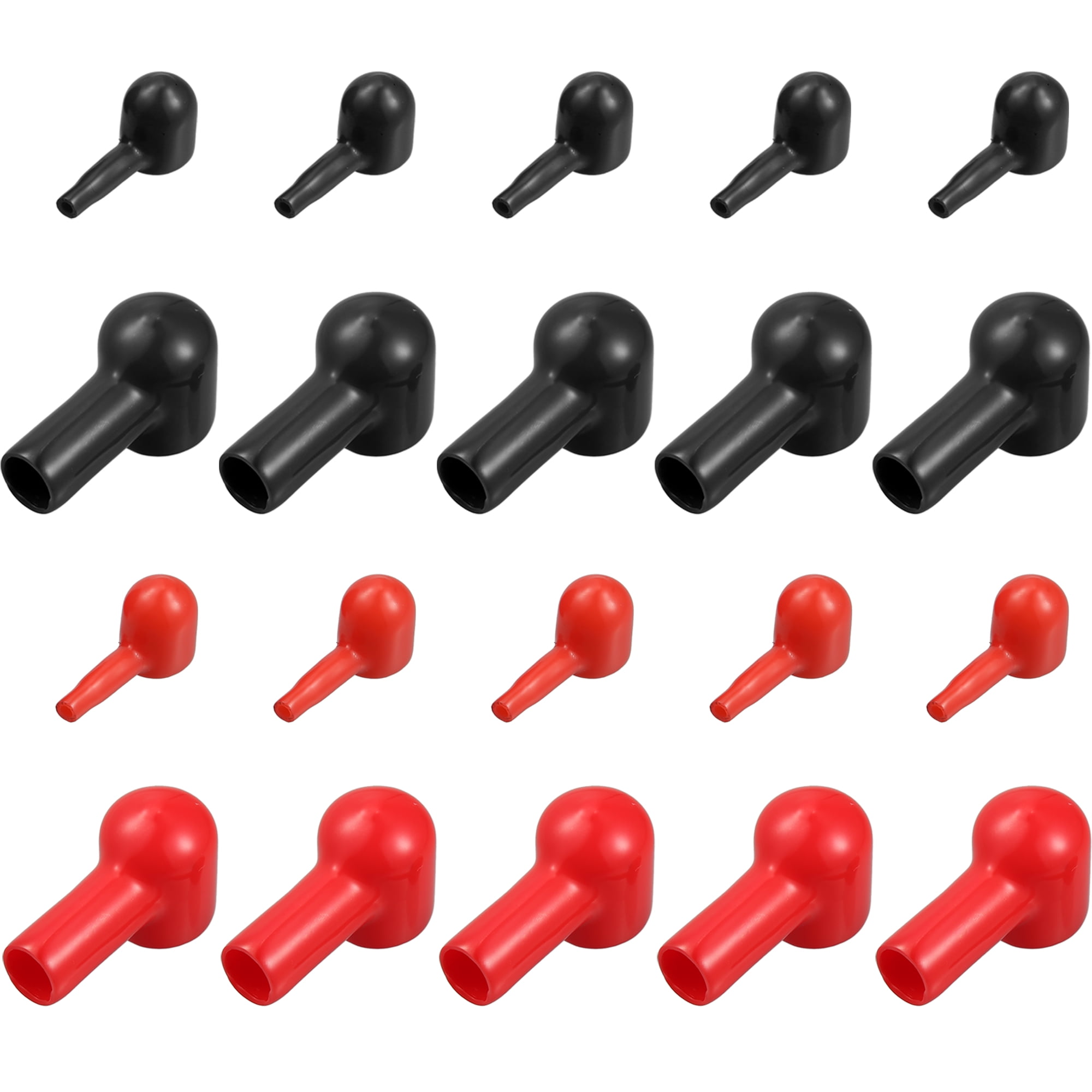 Unique Bargains Battery Terminal Insulating Rubber Covers Red Black for Car Boat 20 Pcs