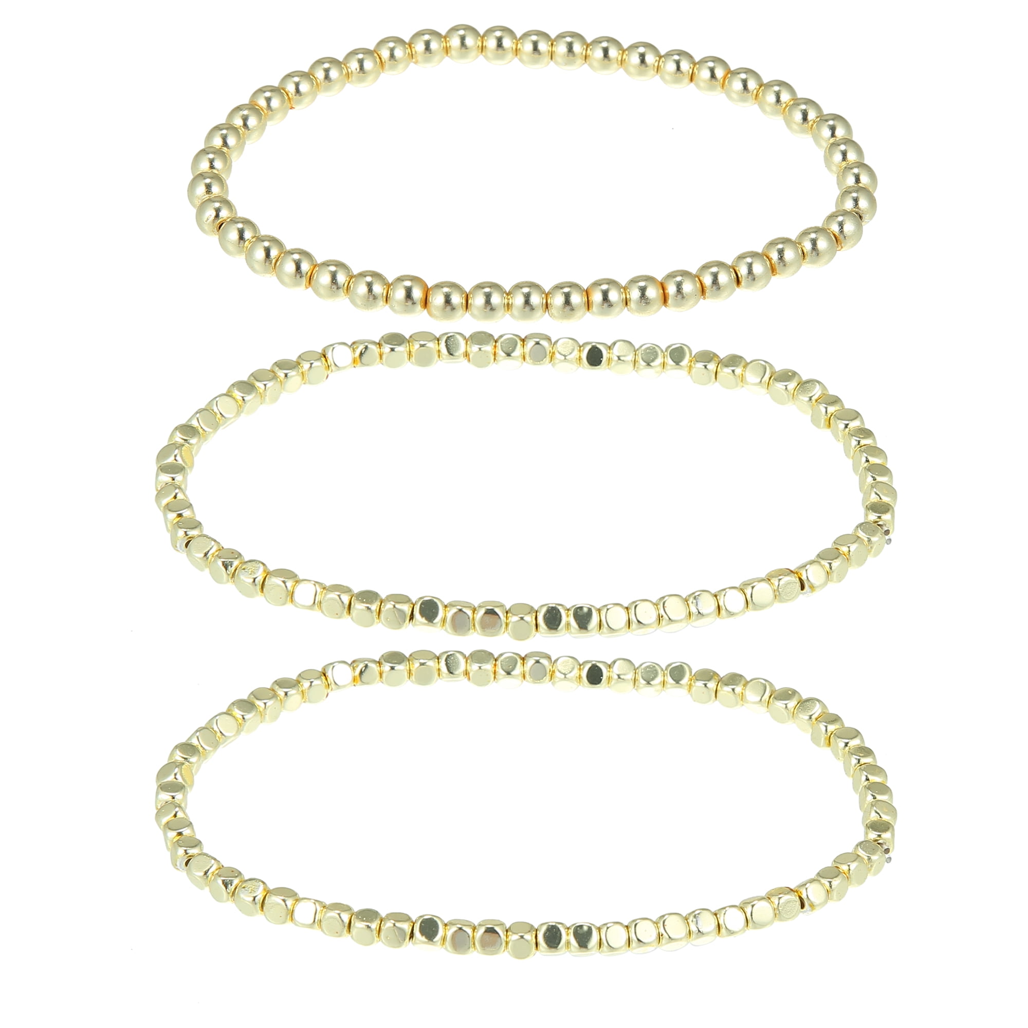 Unique Bargains Beaded Bracelet for Women Bead Ball Bracelet Stackable