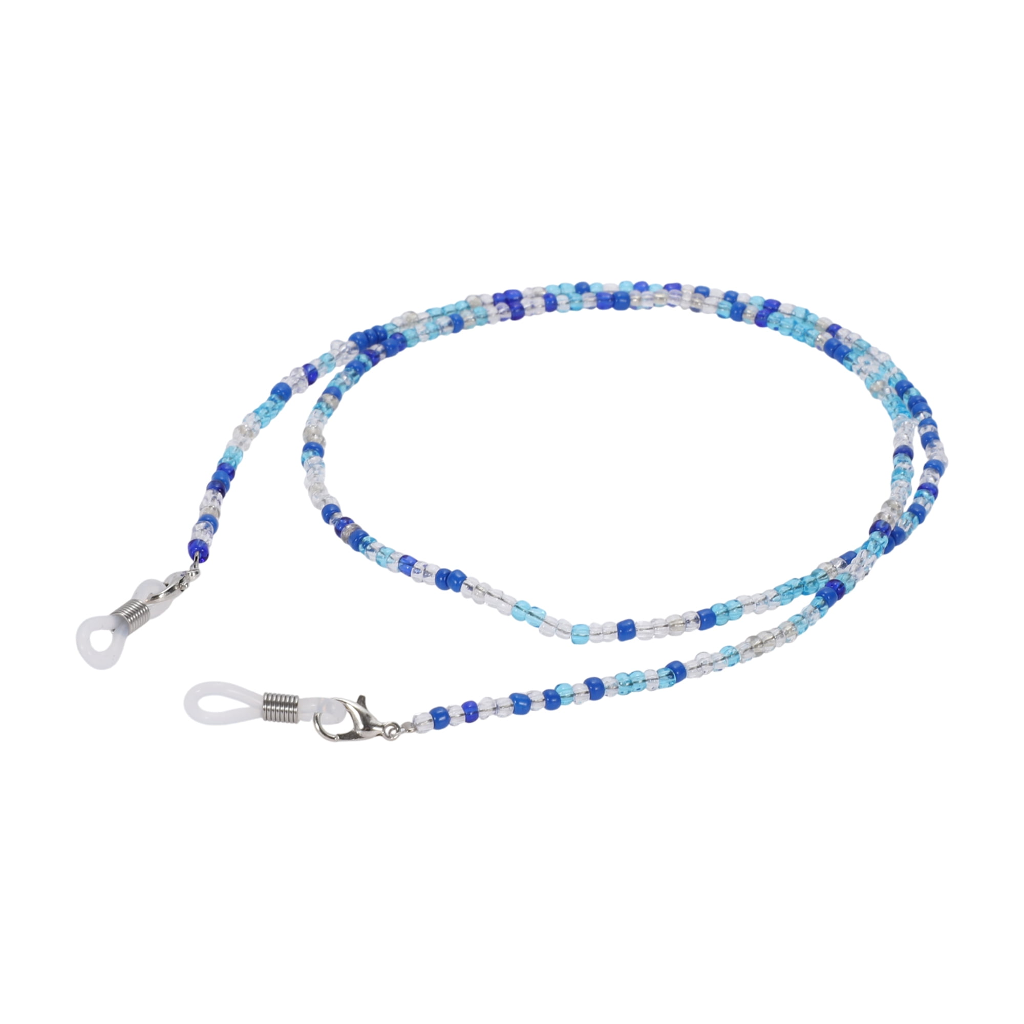 Unique Bargains Beaded Pattern Eyeglass Chain 1 Pc Blue