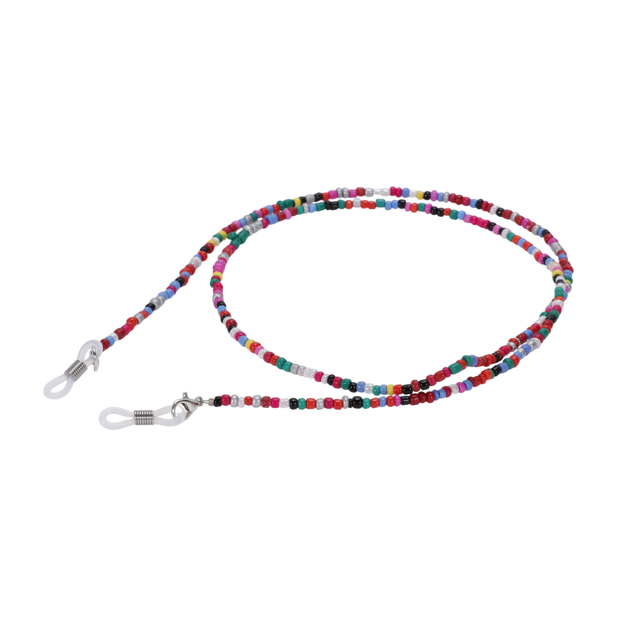 Unique Bargains Beaded Pattern Eyeglass Chain 1Pc Pink
