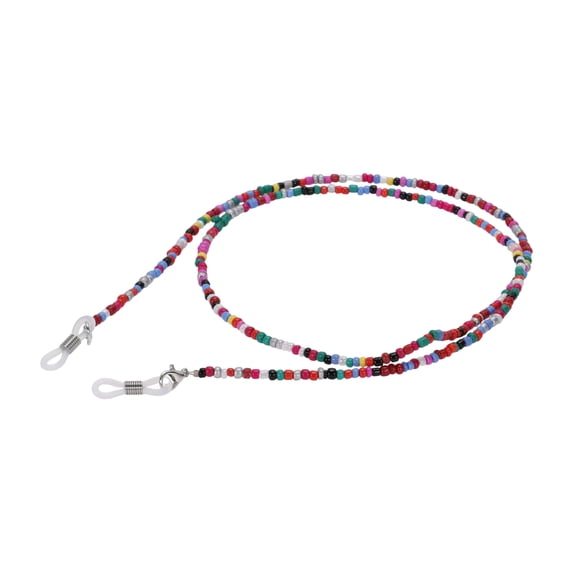 Unique Bargains Beaded Pattern Eyeglass Chain 1Pc Pink