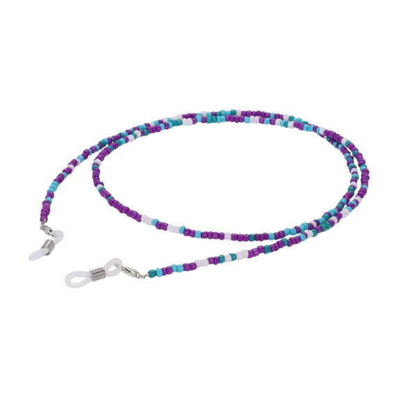 Unique Bargains Beaded Pattern Eyeglass Chain 1Pc Purple