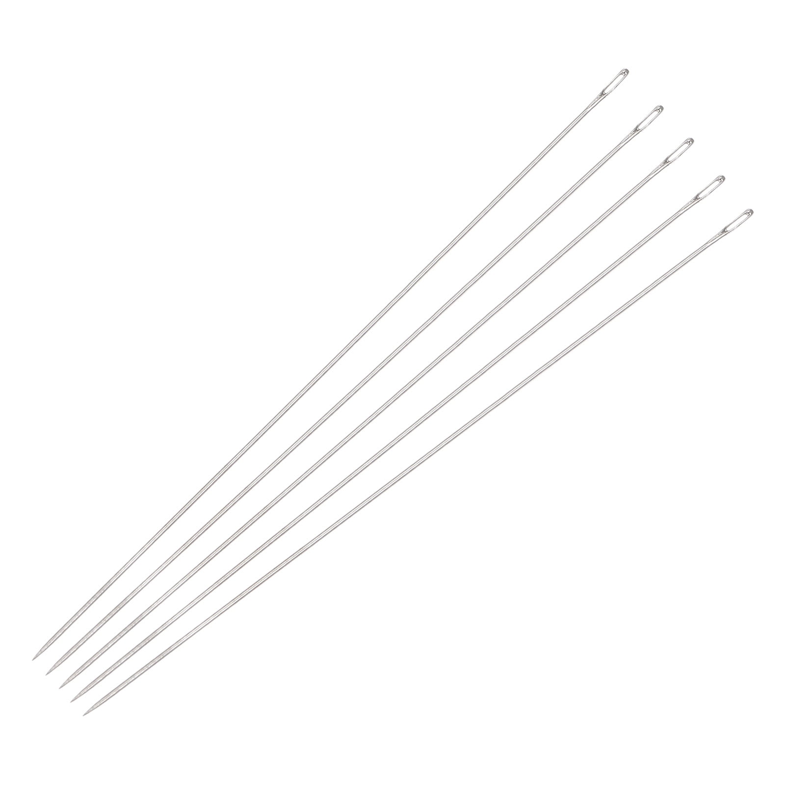 Unique Bargains Beading Needles Fine Thin Long Straight Sewing Embroidery Thread 0.4x120mm