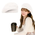 thumbnail image 1 of Unique Bargains Beanie Knit Beret Winter Hat Soft Thick Hats 1 Pc Beige, 1 of 7
