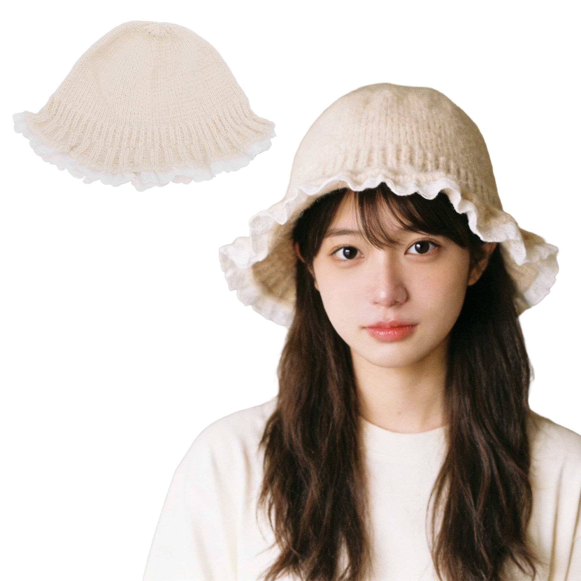 Unique Bargains Beanie Winter Hat Soft Thick Cold Weather Hats 1 Pc Beige