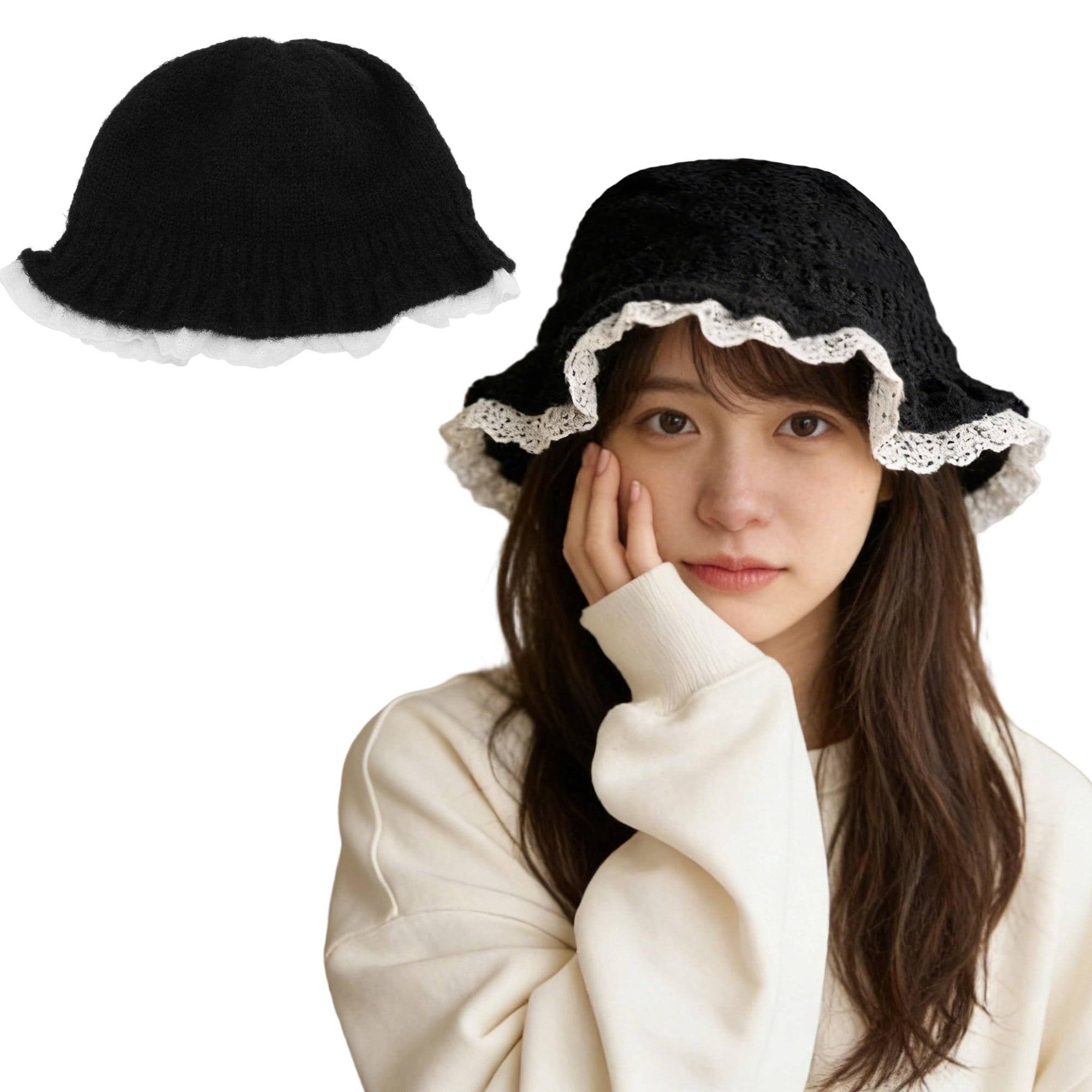 Unique Bargains Beanie Winter Hat Soft Thick Cold Weather Hats 1 Pc Black