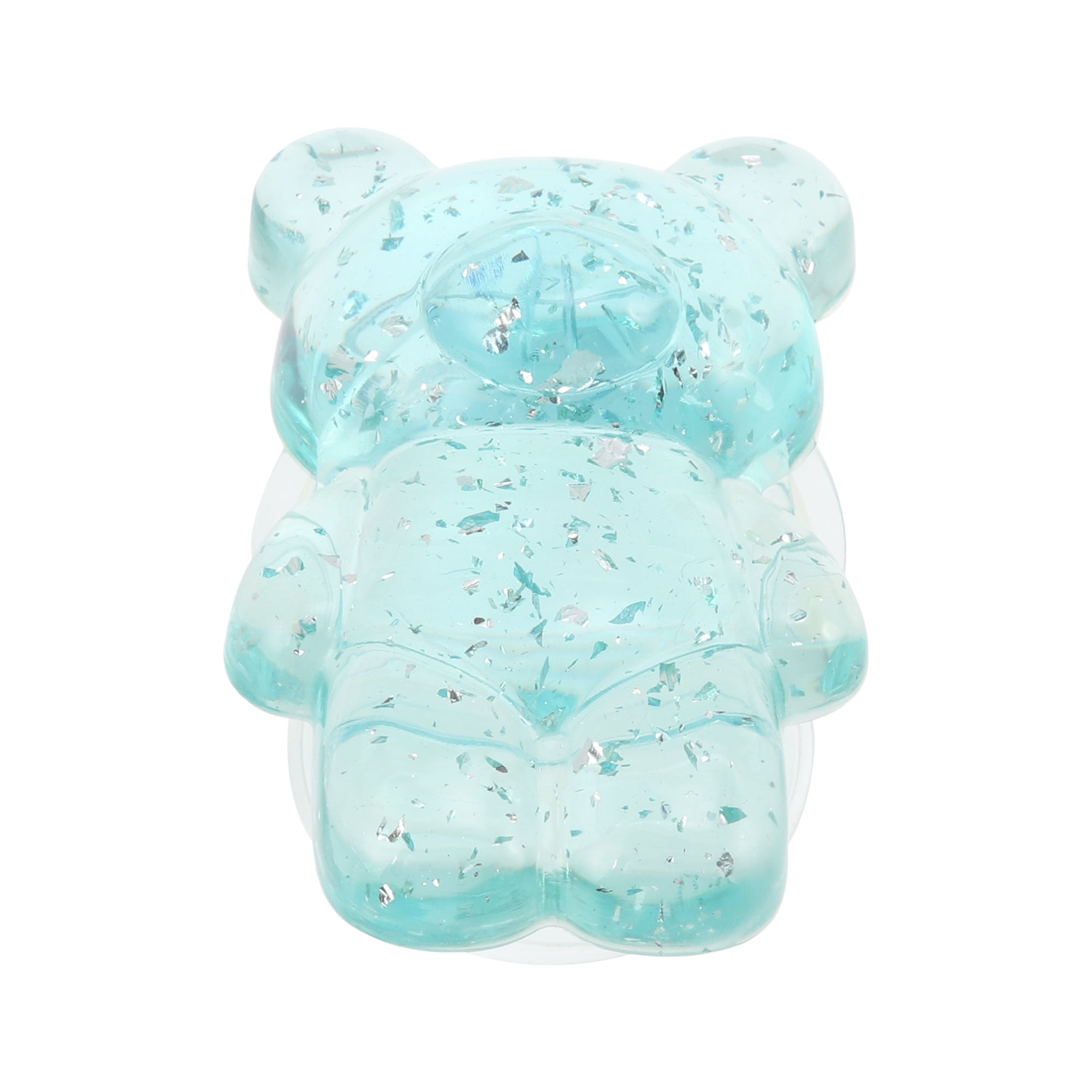 Unique Bargains Bear Silver Foil Phone Grip 1 Pc Light Blue