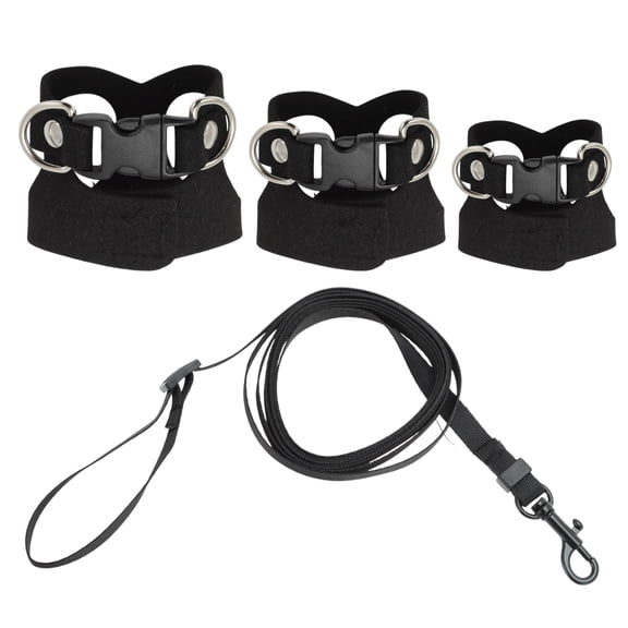 Unique Bargains Bearded Dragon Harness Adjustable Reptile Leash Bearded Dragon Leash Escape-Proof Design Black 1 Set
