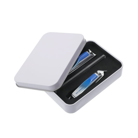 Unique Bargains Beautiful Box Nail Clipper Kit Gradient 1 Set Gradient Blue