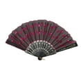 thumbnail image 1 of Unique Bargains Beautiful Sequins Folding Fan 1 Pc Rose Red, 1 of 5