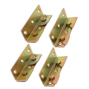 Unique Bargains 79mmx25mmx23mm Screw Fixed Bed Hinge Rail Brackets Connecting Fittings 4 Sets