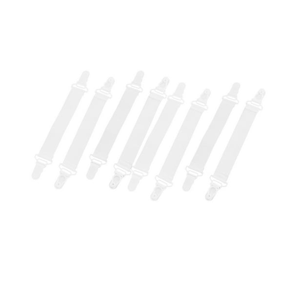 Unique Bargains Bed Sheet Holder Grippers Straps Suspenders Elastic Fasteners Garter 8Pcs