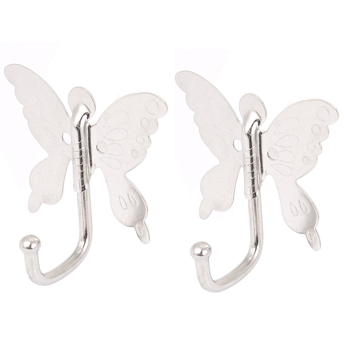 Unique Bargains Bedroom Bathroom Wall Mounted Cloth Towel Hook Hanger 2pcs