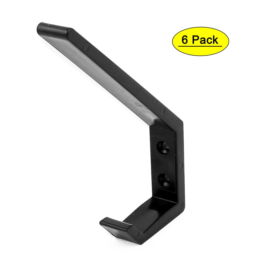 Unique Bargains Bedroom Clothes Coat Single Hook Screw Mounted Plastic