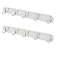 thumbnail image 1 of Unique Bargains Bedroom Washroom Wall Mounted 5 Hooks Towel Hat Coat Hanger Rack 2PCS, 1 of 5