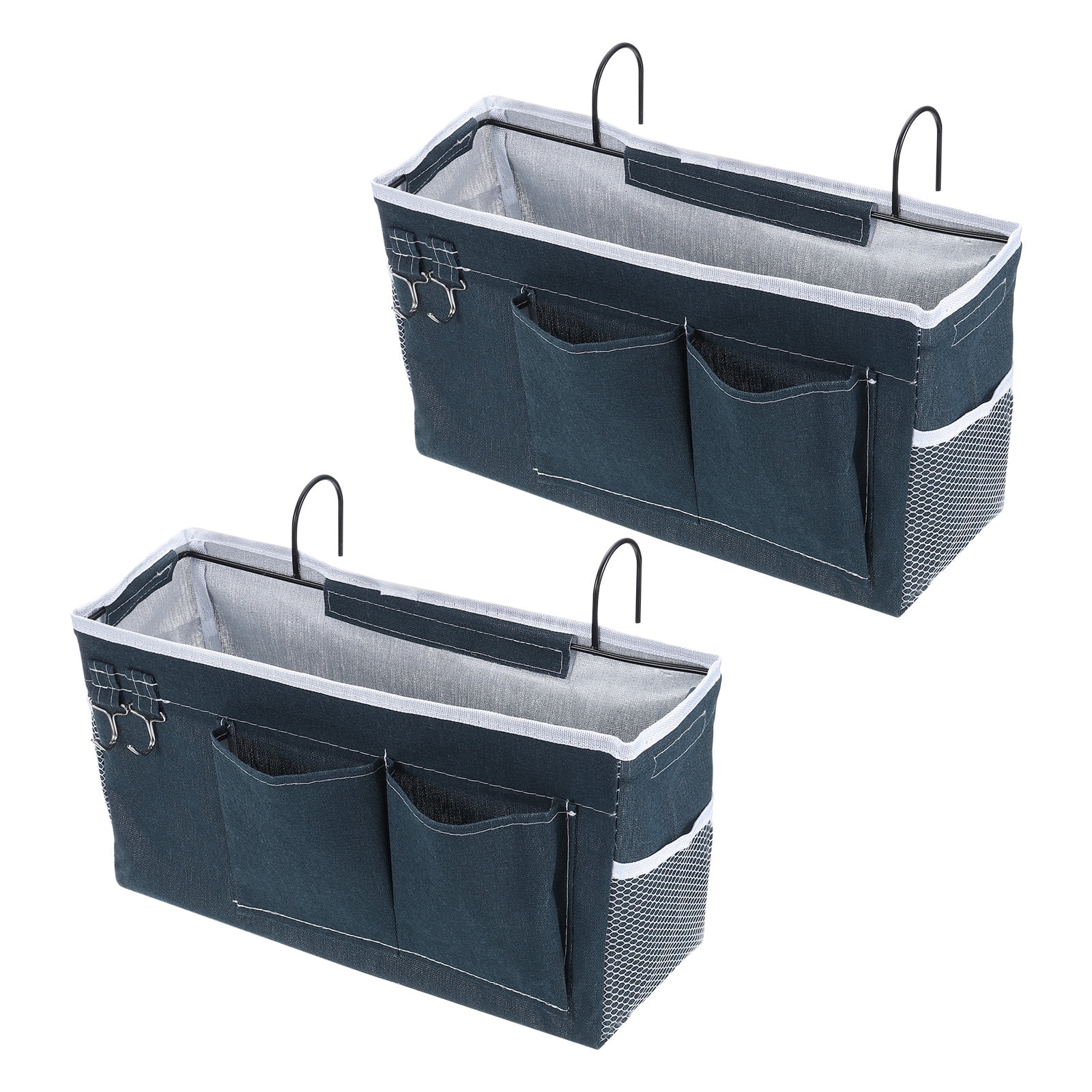 Unique Bargains Bedside Caddy Bed Caddy Hanging Bag with Hook Blue