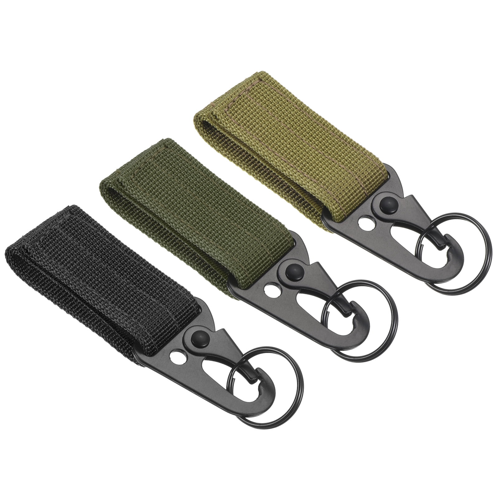 Unique Bargains Belt Keeper Webbing Strap Hanging Buckle Muticolor 3 Pack