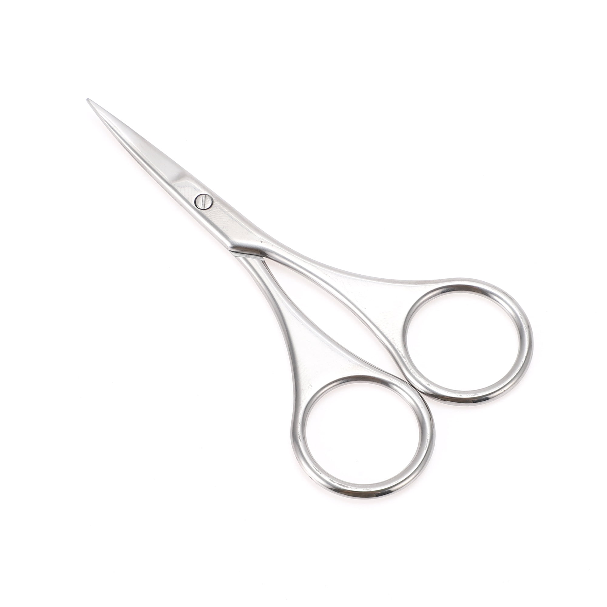 Unique Bargains Bend Scissors Eyebrow Trimmer Scissors Silver Tone 1 Pc