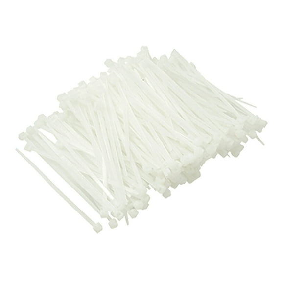 Unique Bargains Bent Tip Packaging White Nylon Cable Wire Tie 1000 Pieces